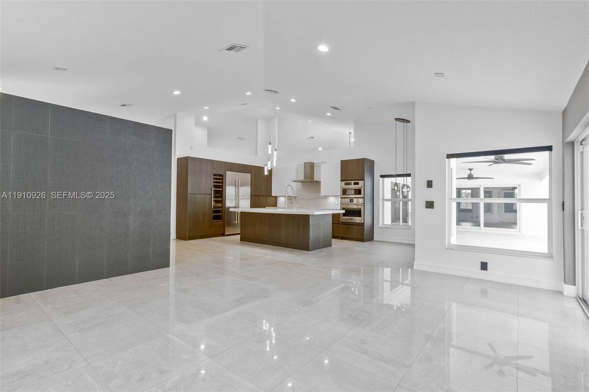 Interior, Kitchen, Pendant Lights, Recessed Lighting, Stainless Steel Appliances