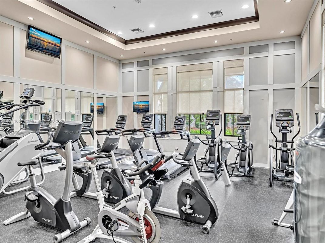 Fitness Equipment, Gym, Interior, Recessed Lighting