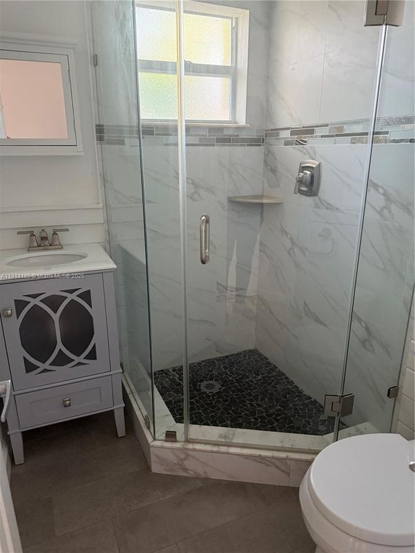 Bathroom, Glass Shower, Interior, Marble Walls