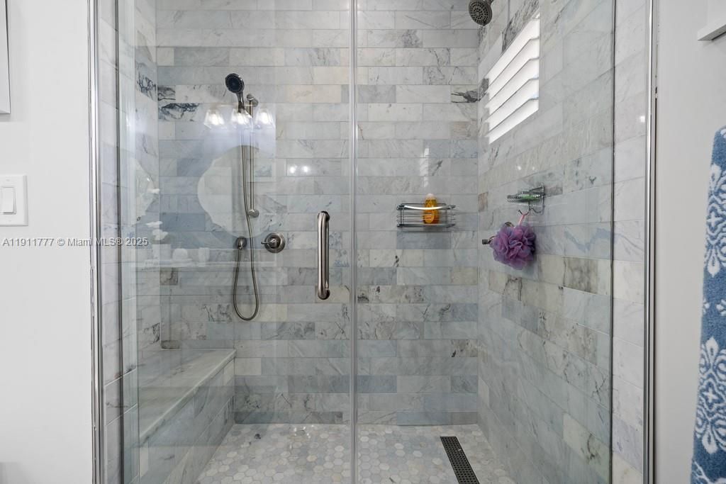 Bathroom, Glass Shower, Interior, Marble Walls