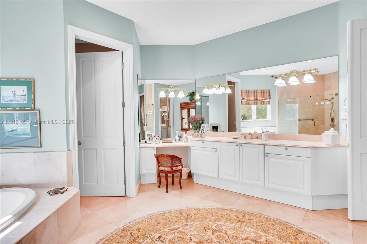 Bathroom, Dual Sink Vanities, Glass Shower, Interior