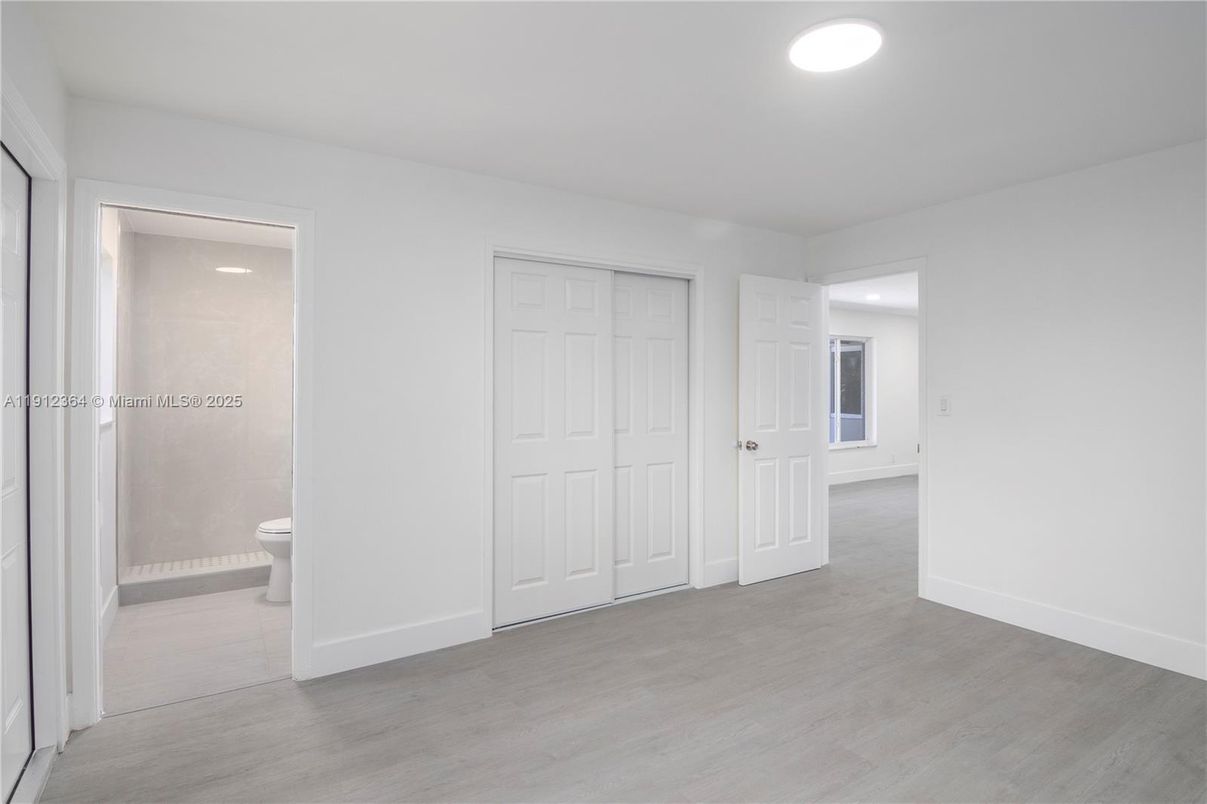 Bathroom, Empty room, Interior, Recessed Lighting, Wood Texture Flooring