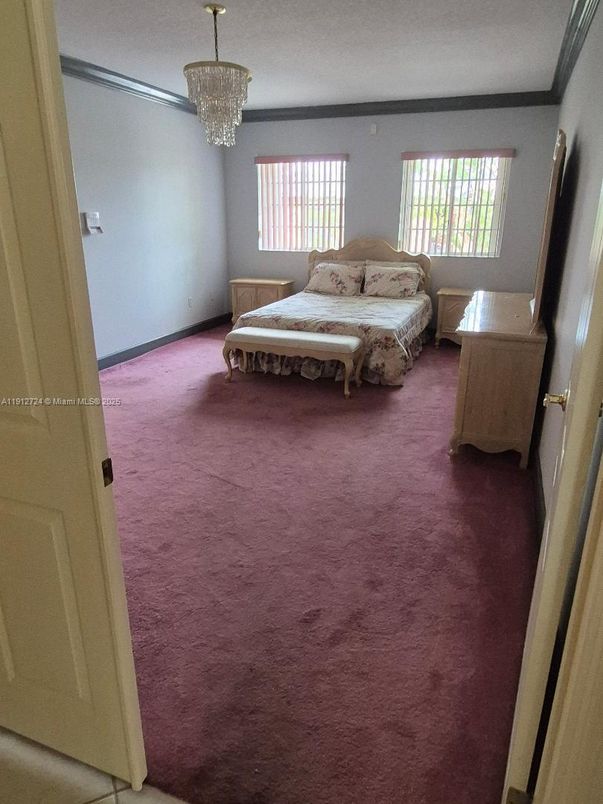 Bedroom, Chandelier, Interior