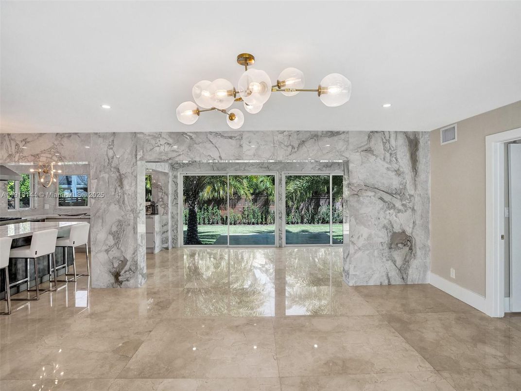 Interior, Marble Walls, Pendant Lights, Recessed Lighting