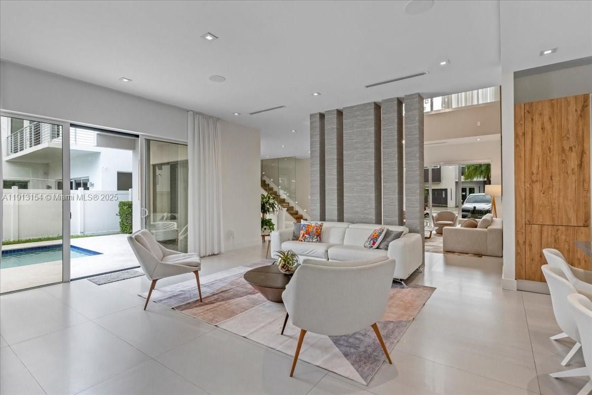 Interior, Living room, Recessed Lighting