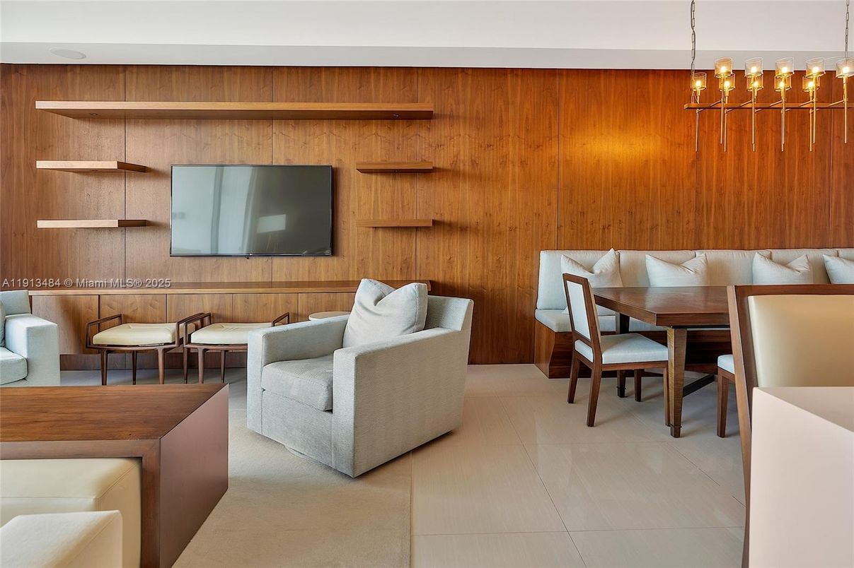 Dining room, Interior, Living room, Pendant Lights, Wooden Walls