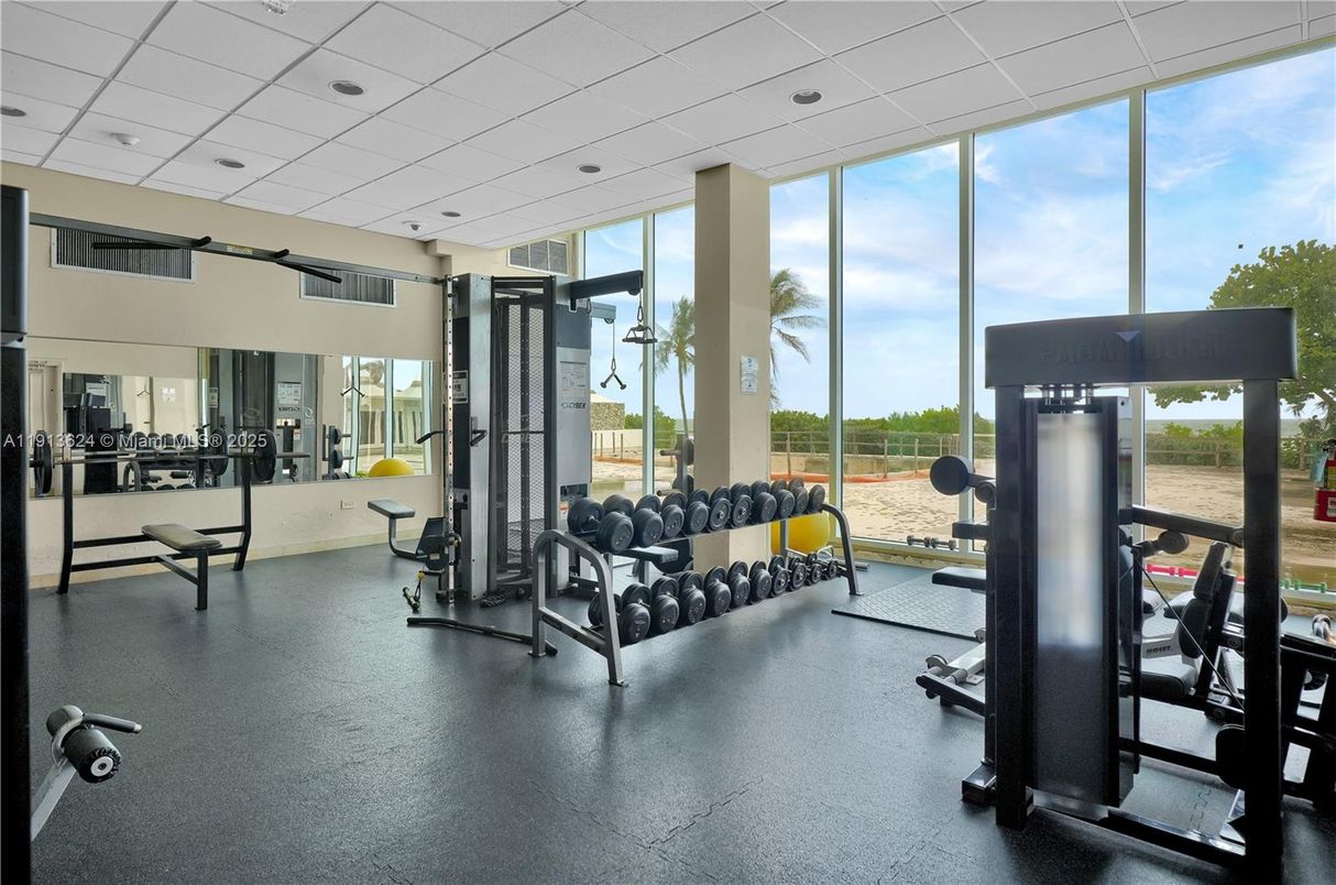 Fitness Equipment, Gym, Interior, Recessed Lighting