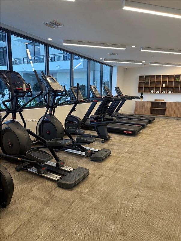Fitness Equipment, Gym, Interior, Recessed Lighting