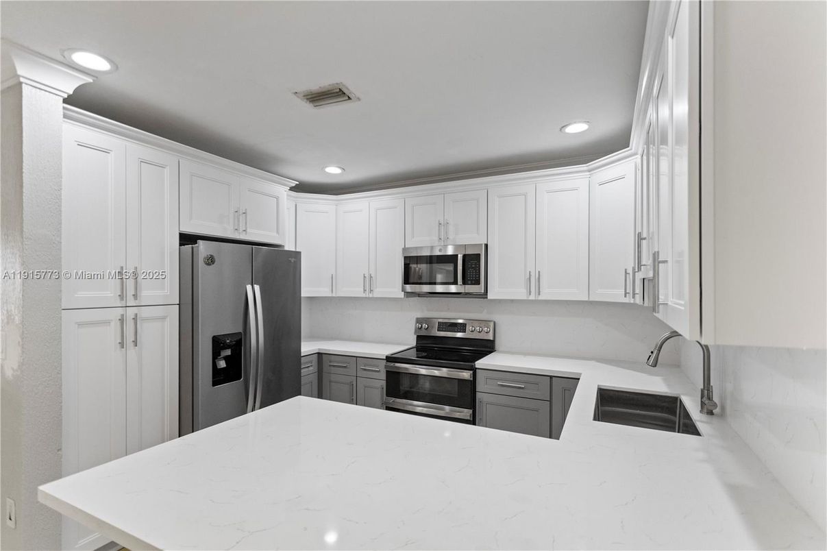 Interior, Kitchen, Recessed Lighting, Stainless Steel Appliances