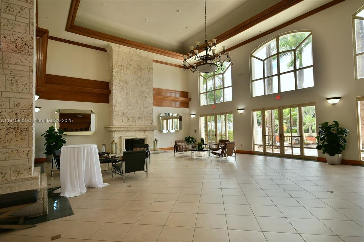 Chandelier, Fireplace, Interior, Living room, Recessed Lighting