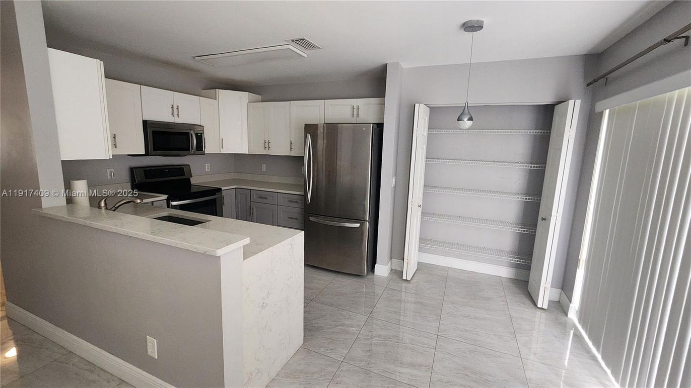 Interior, Kitchen, Marble, Pendant Lights