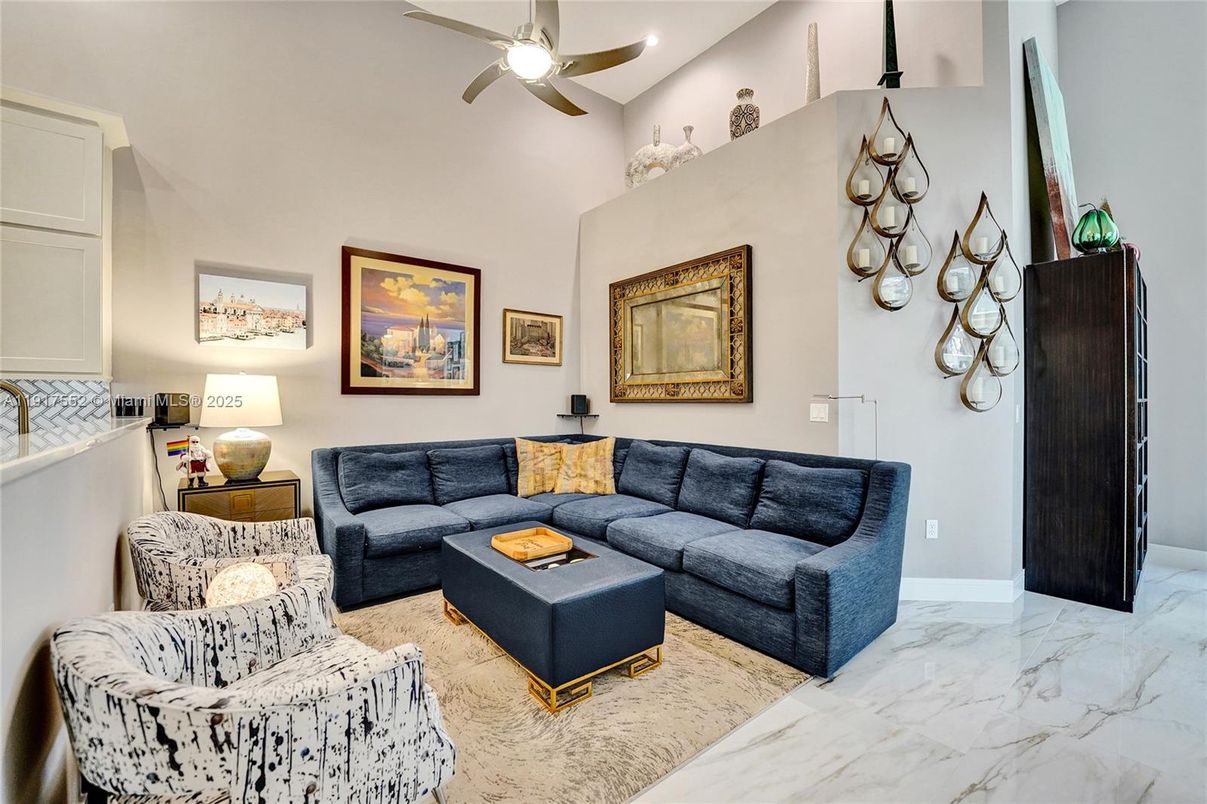 Interior, Living room, Marble, Recessed Lighting