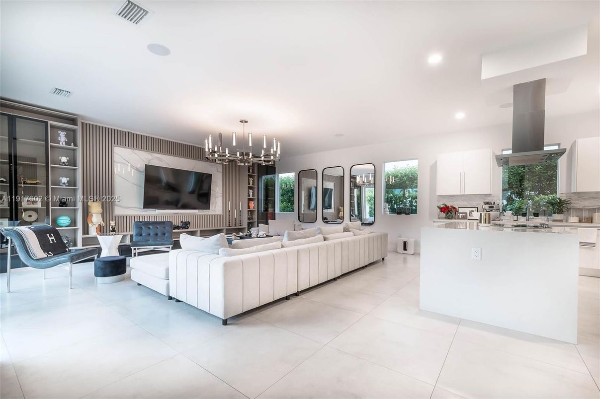 Interior, Living room, Recessed Lighting