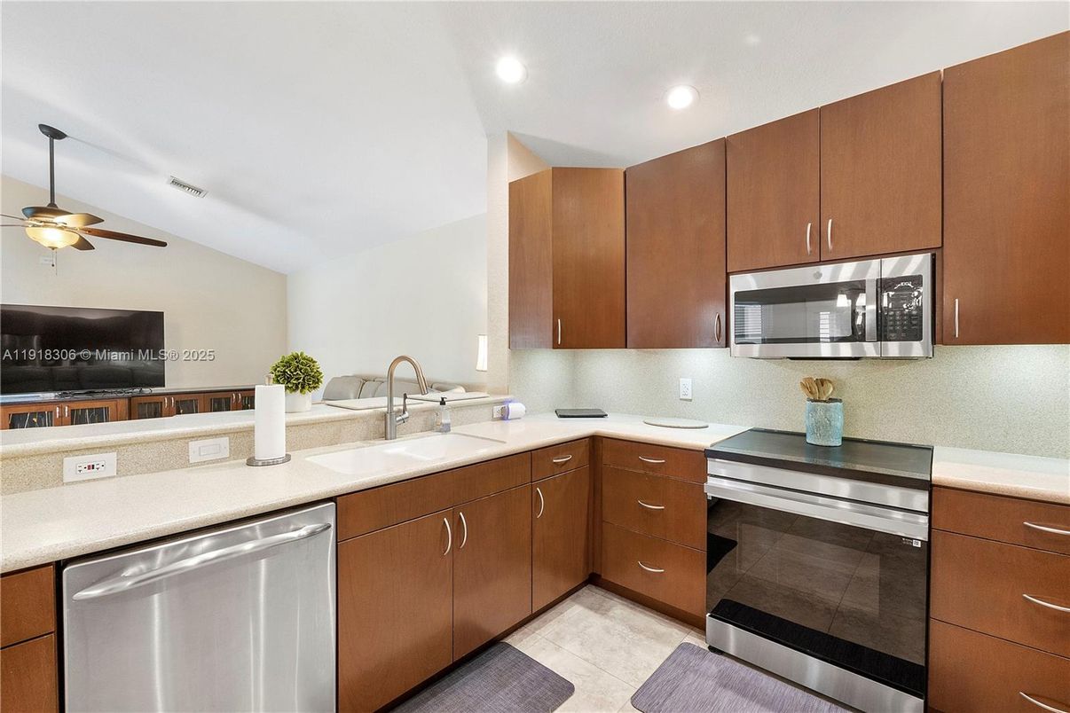 Interior, Kitchen, Recessed Lighting, Stainless Steel Appliances