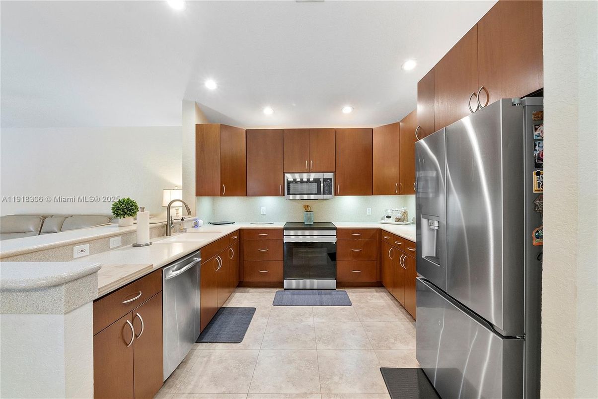 Interior, Kitchen, Recessed Lighting, Stainless Steel Appliances