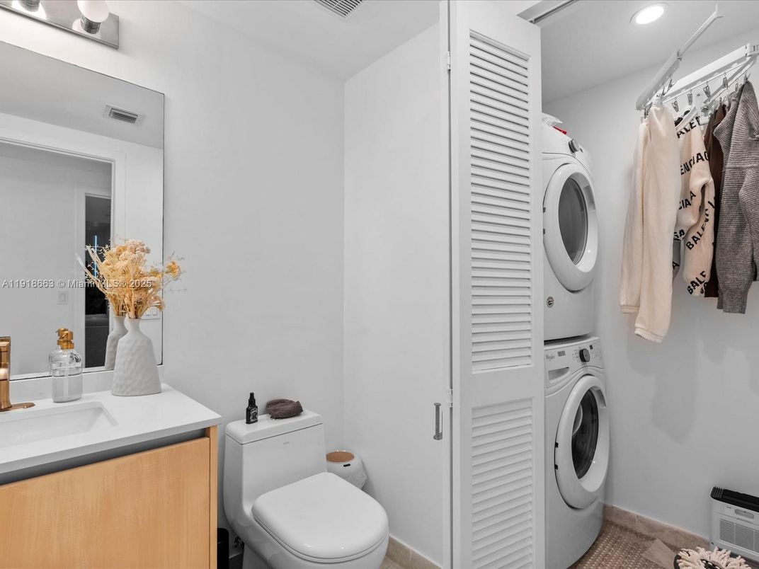 Bathroom, Interior, Recessed Lighting, Utility Closets, Washer