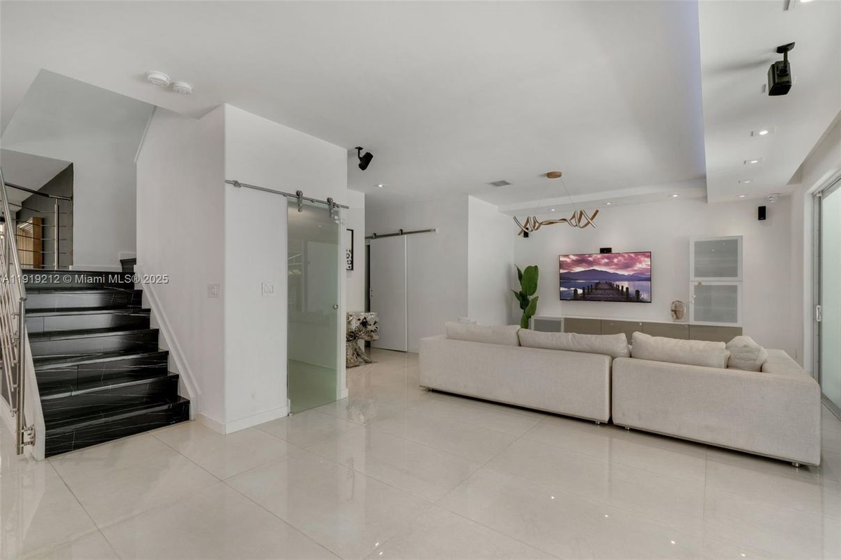 Interior, Living room, Recessed Lighting