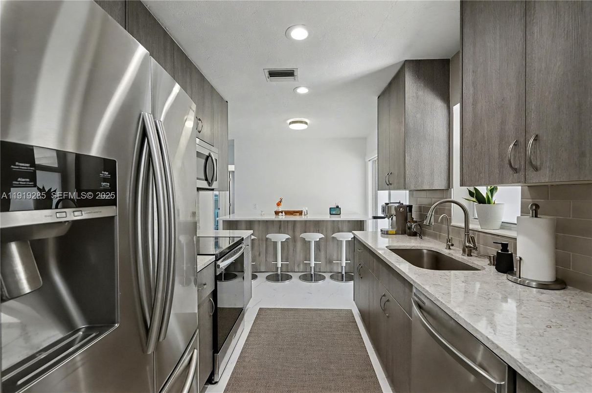 Interior, Kitchen, Recessed Lighting, Stainless Steel Appliances