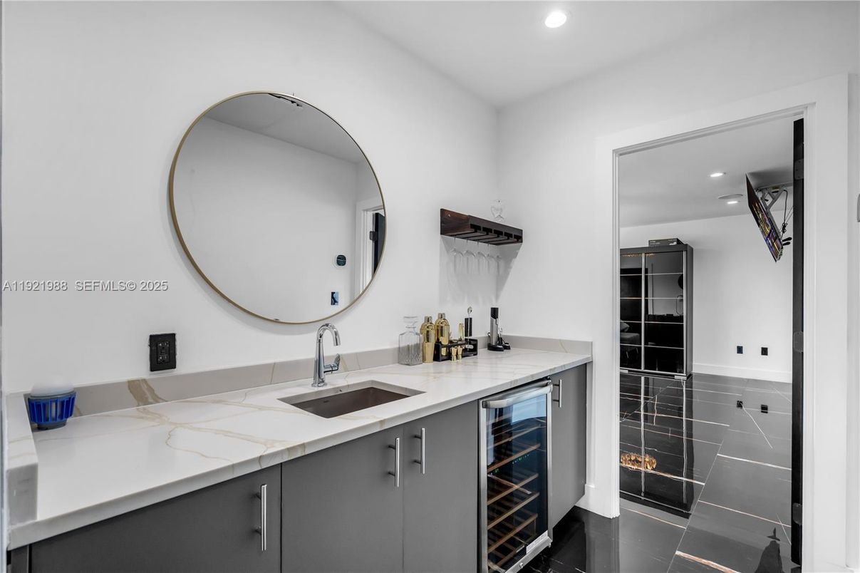 Bathroom, Dual Sink Vanities, Interior, Recessed Lighting, Tile Countertops