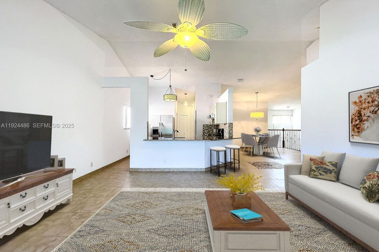 Dining room, Interior, Kitchen, Living room, Pendant Lights