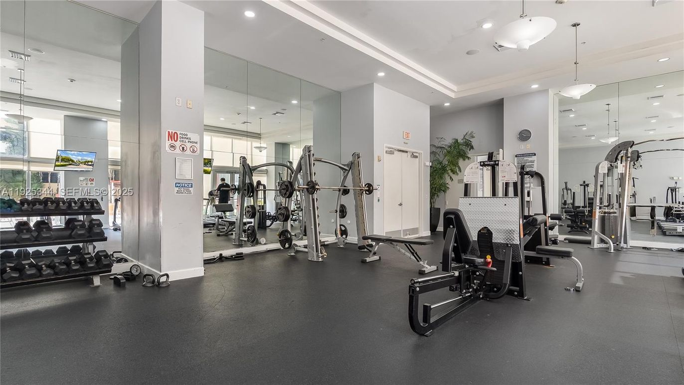 Fitness Equipment, Gym, Interior, Pendant Lights, Recessed Lighting