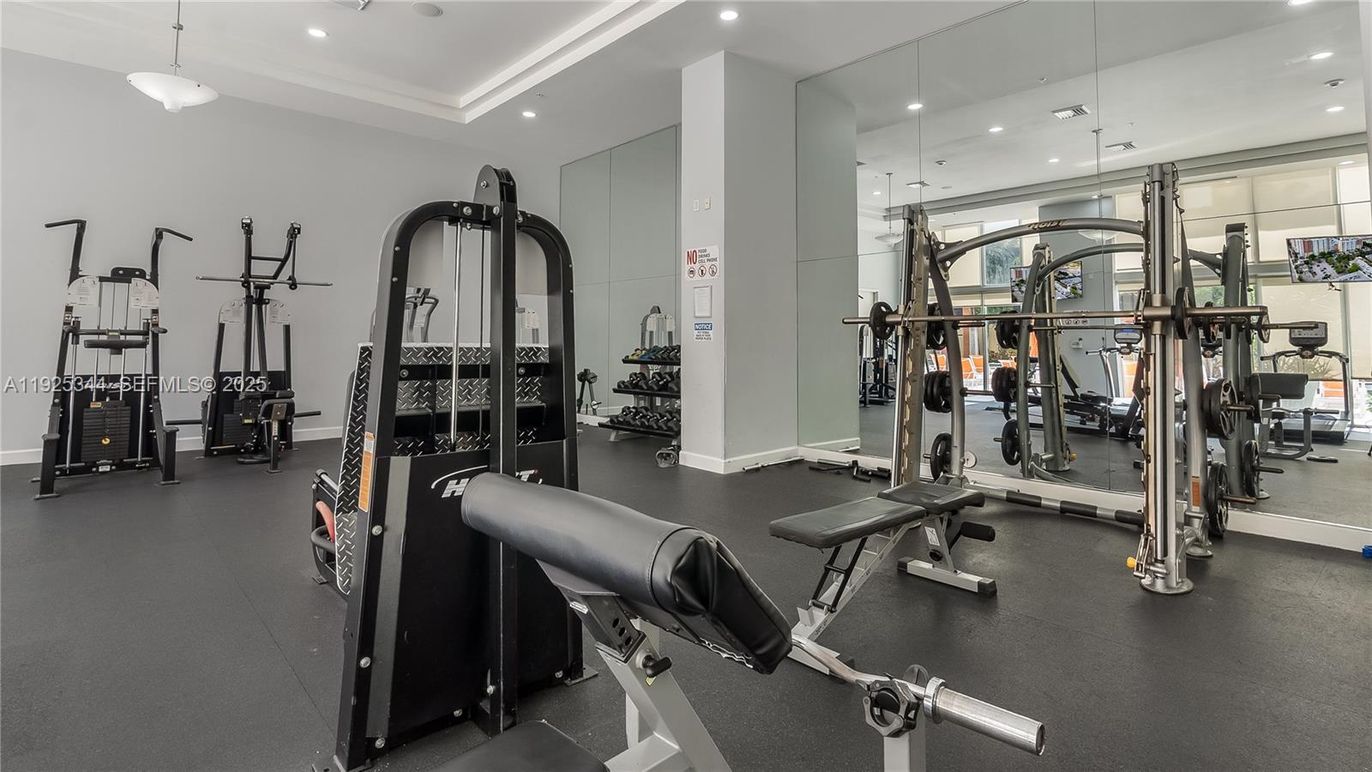 Fitness Equipment, Gym, Interior, Recessed Lighting
