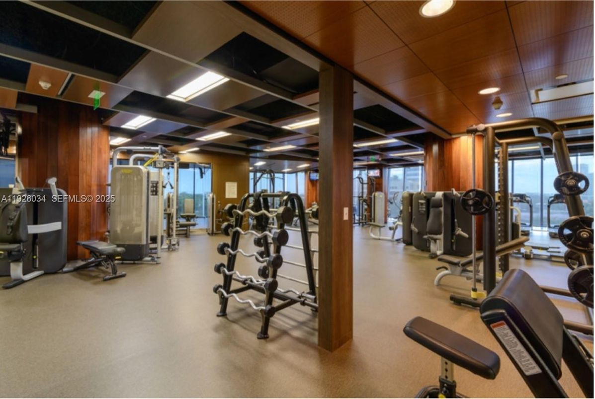Fitness Equipment, Gym, Interior, Recessed Lighting