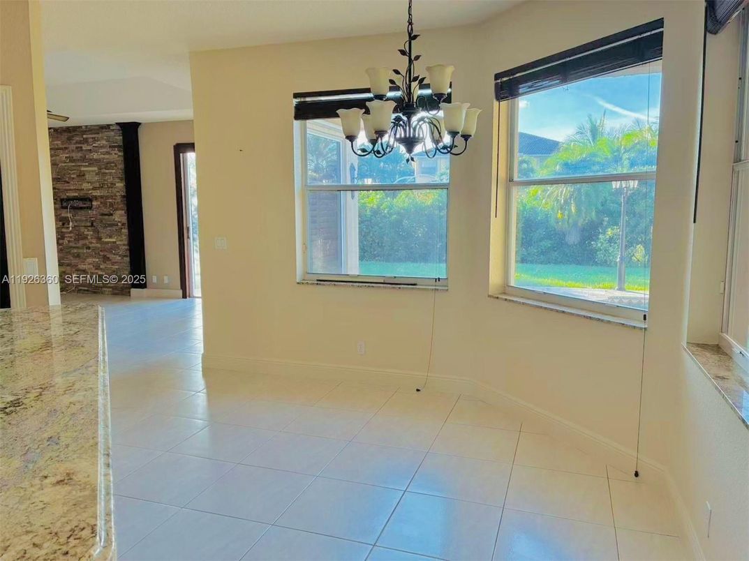 Chandelier, Empty room, Interior, Stone Walls