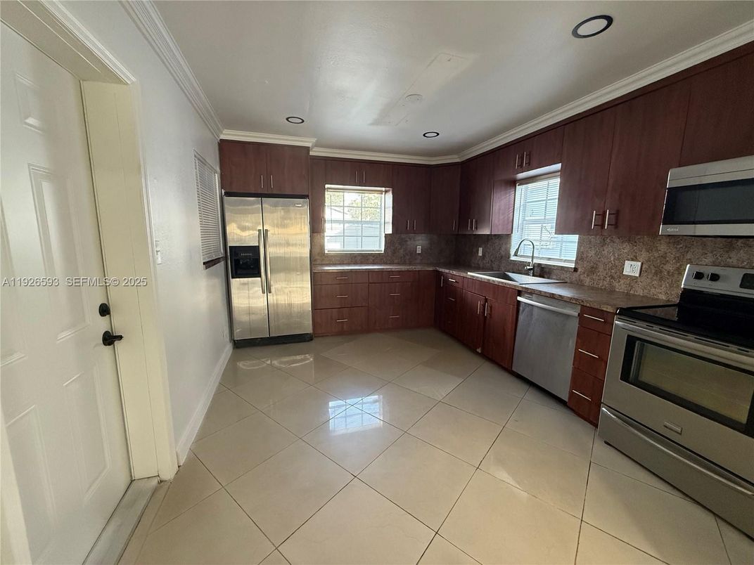 Interior, Kitchen, Recessed Lighting, Stainless Steel Appliances