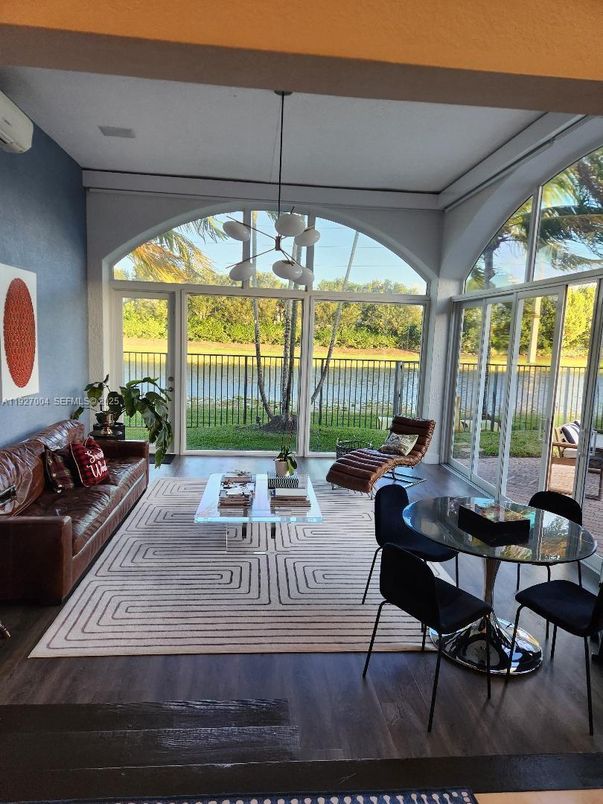 Interior, Living room, Sun Room, Water, Wood Texture Flooring
