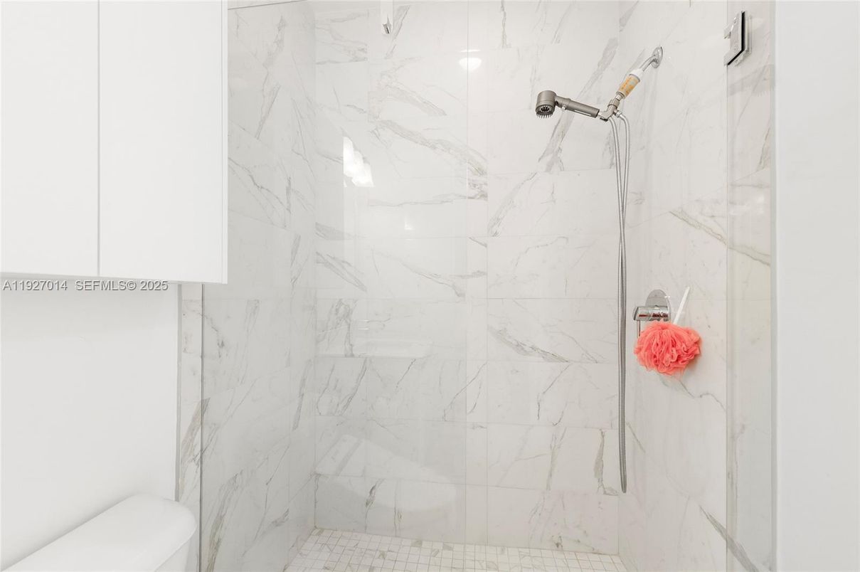 Bathroom, Glass Shower, Interior, Marble Walls