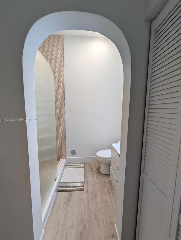 Bathroom, Interior, Wood Texture Flooring