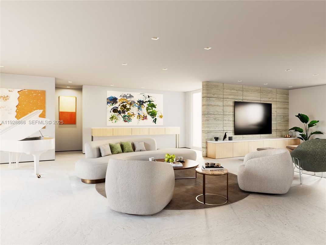 Interior, Living room, Piano, Recessed Lighting