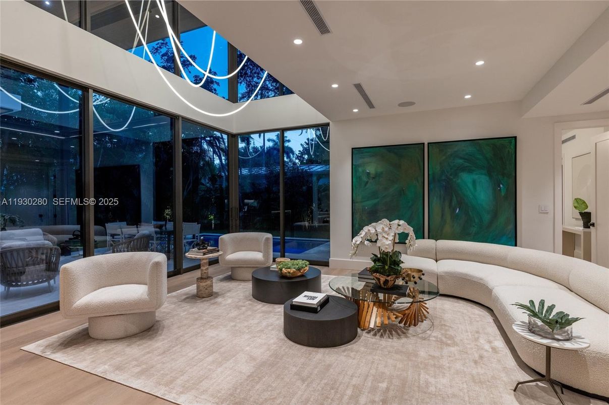 Interior, Living room, Recessed Lighting