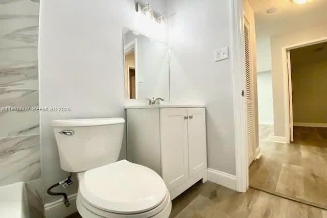 Bathroom, Interior, Marble Walls, Wood Texture Flooring