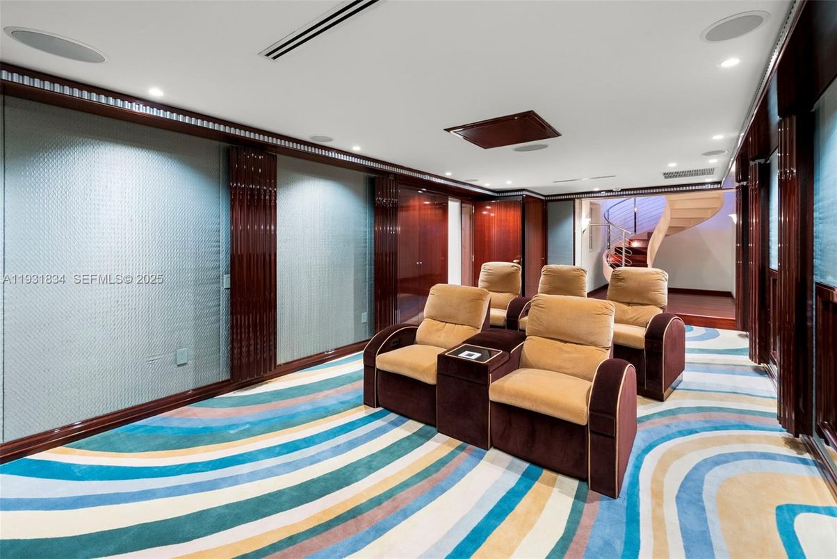 Home Theatre Room, Interior, Projection Screen, Recessed Lighting, Theatre Room