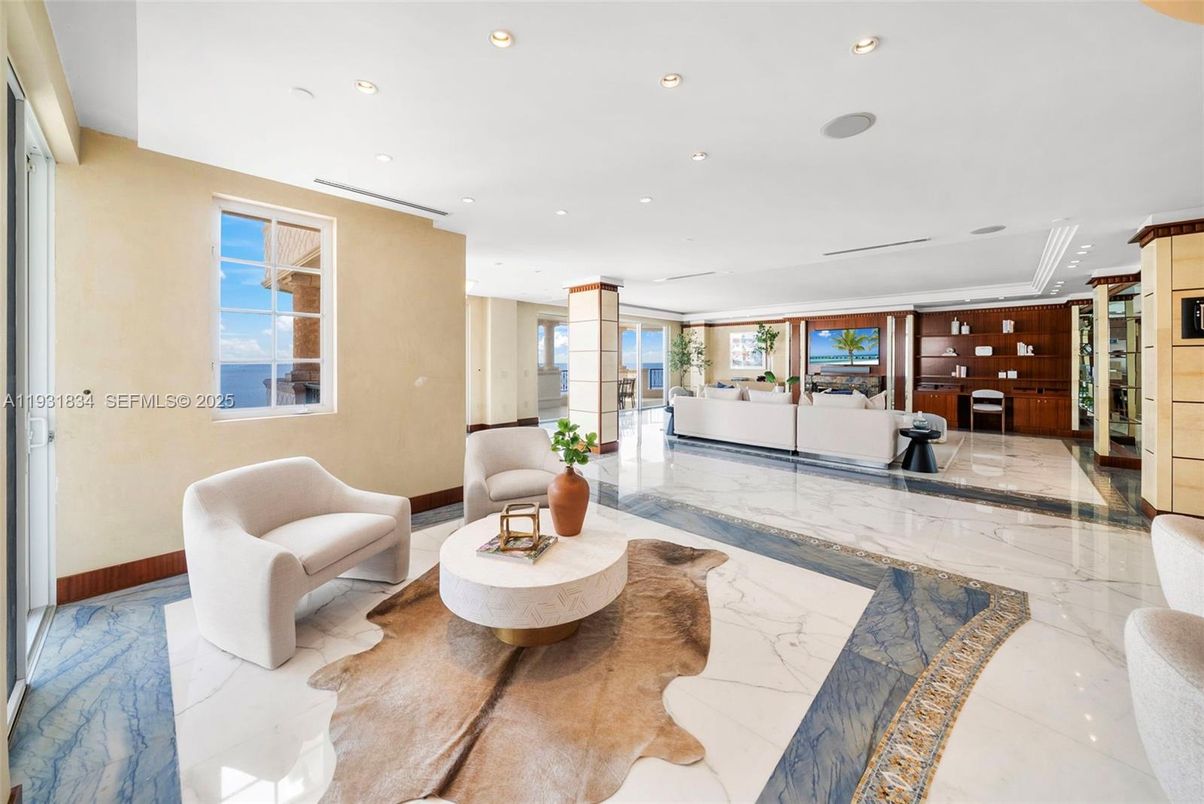 Interior, Living room, Marble, Recessed Lighting