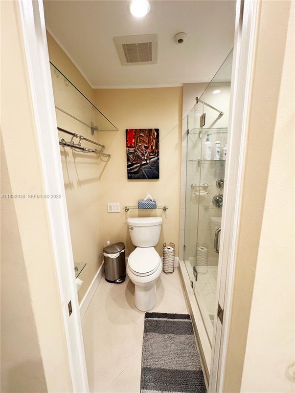 Bathroom, Glass Shower, Interior, Recessed Lighting, Walk-in Closets