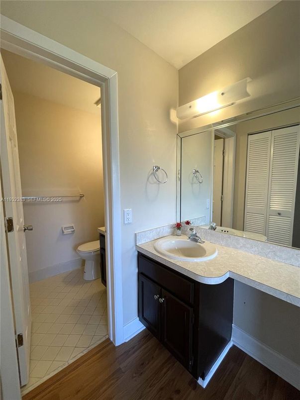Bathroom, Dual Sink Vanities, Interior, Wood Texture Flooring