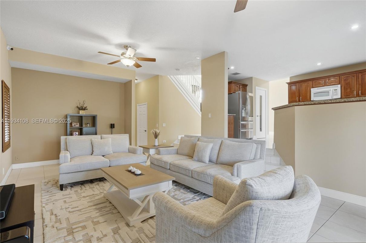 Interior, Kitchen, Living room, Recessed Lighting