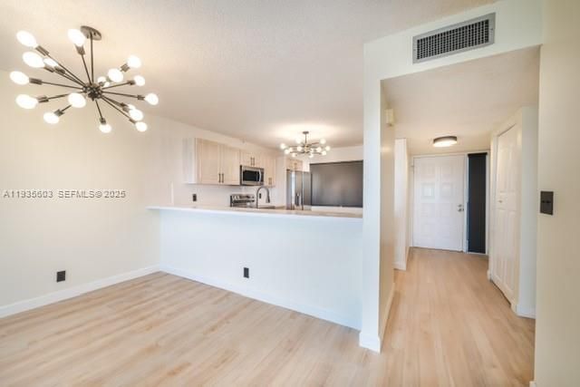 Chandelier, Interior, Kitchen, Pendant Lights, Wood Texture Flooring