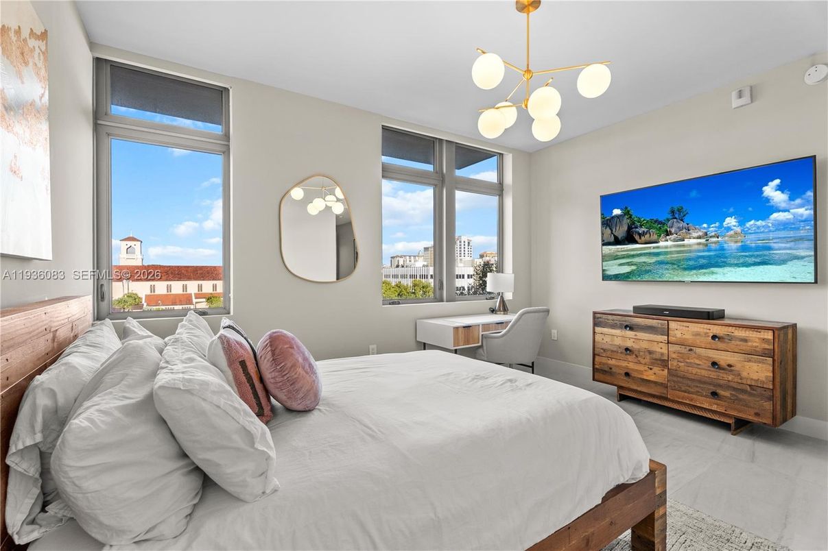 Bedroom, Interior, Pendant Lights