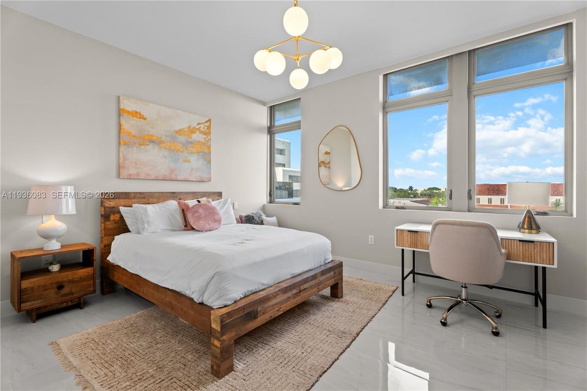 Bedroom, Interior, Pendant Lights