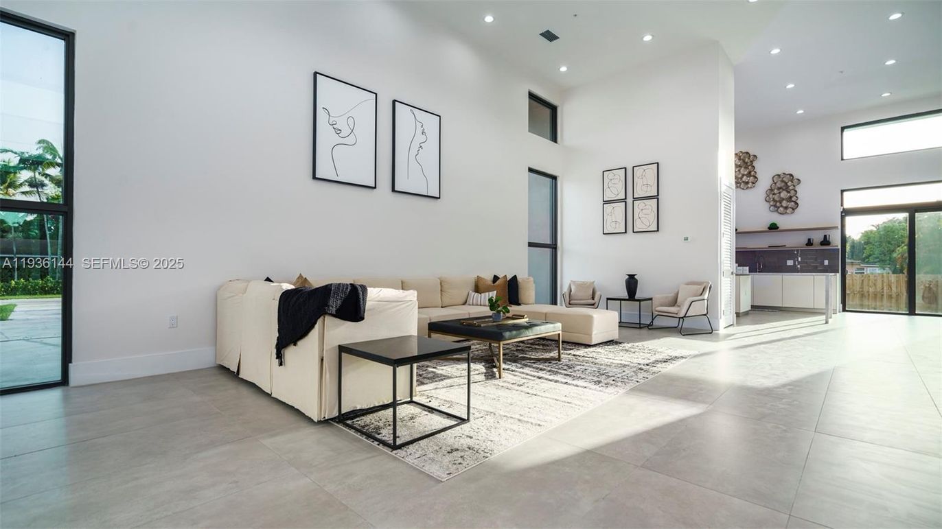 Interior, Living room, Recessed Lighting