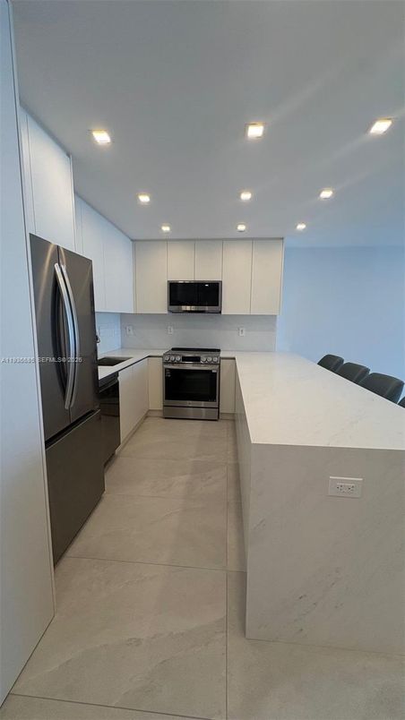 Interior, Kitchen, Recessed Lighting, Stainless Steel Appliances
