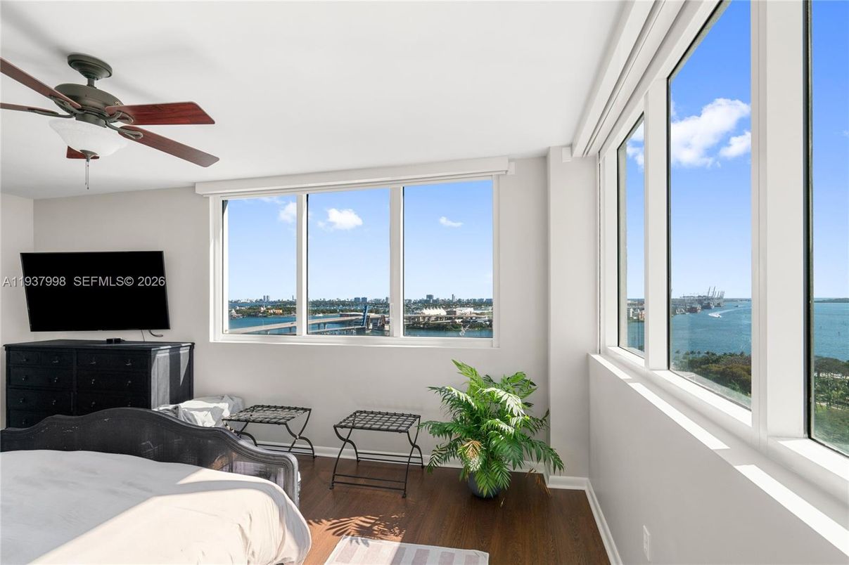 Bedroom, Interior, Water, Wood Texture Flooring
