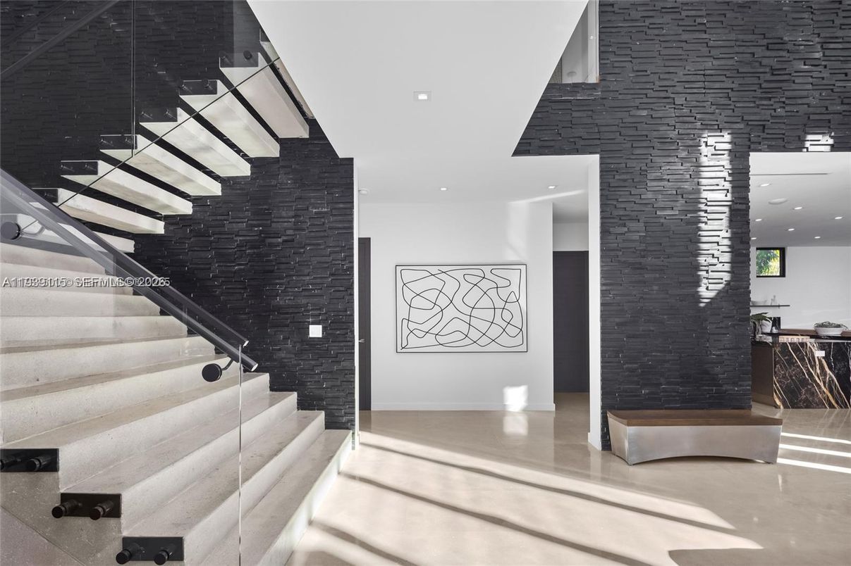 Interior, Recessed Lighting, Stone Walls