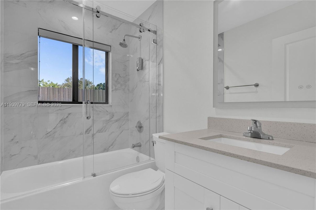 Bathroom, Glass Shower, Interior, Marble Walls, Recessed Lighting