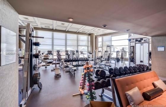 Fitness Equipment, Gym, Interior, Recessed Lighting