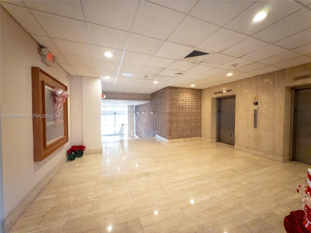 Elevator, Interior, Recessed Lighting, Stone Walls